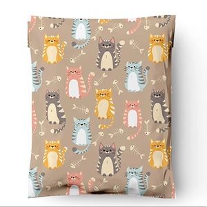 20 Self-Sealing Poly Mailers • Cats 10x13